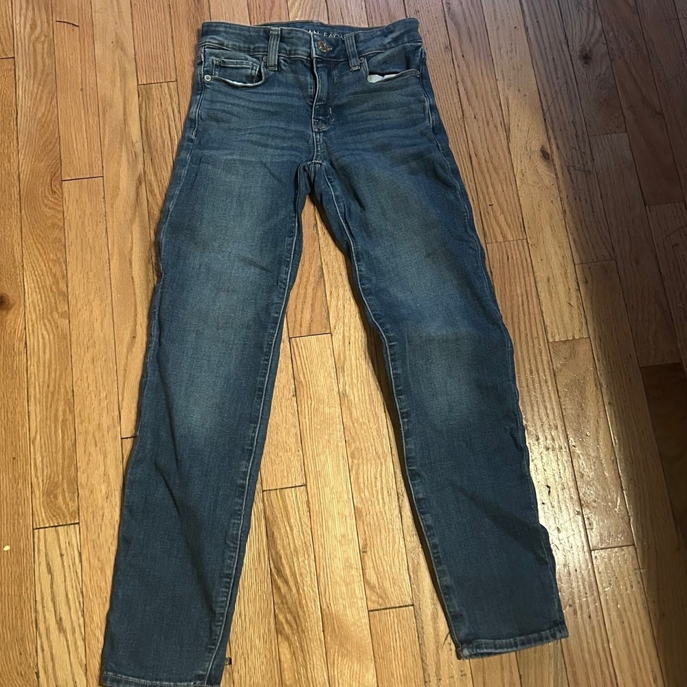American Eagle Next Level Stretch‎ Jeans Women's Size 0 Blue Denim T44-4